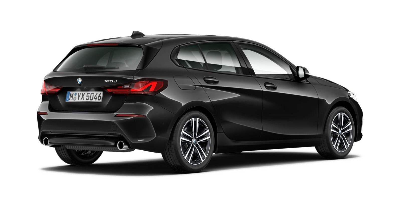 BMW BMW 1er in Schwarz von hinten BMW BMW 1er in Schwarz von hinten