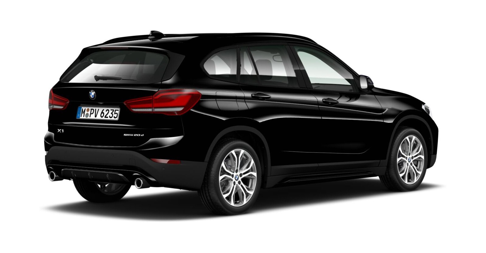 BMW BMW X in Schwarz von hinten BMW BMW X in Schwarz von hinten