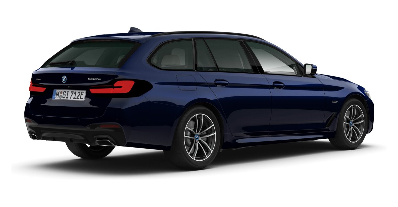 BMW BMW 5er in Blau von hinten BMW BMW 5er in Blau von hinten
