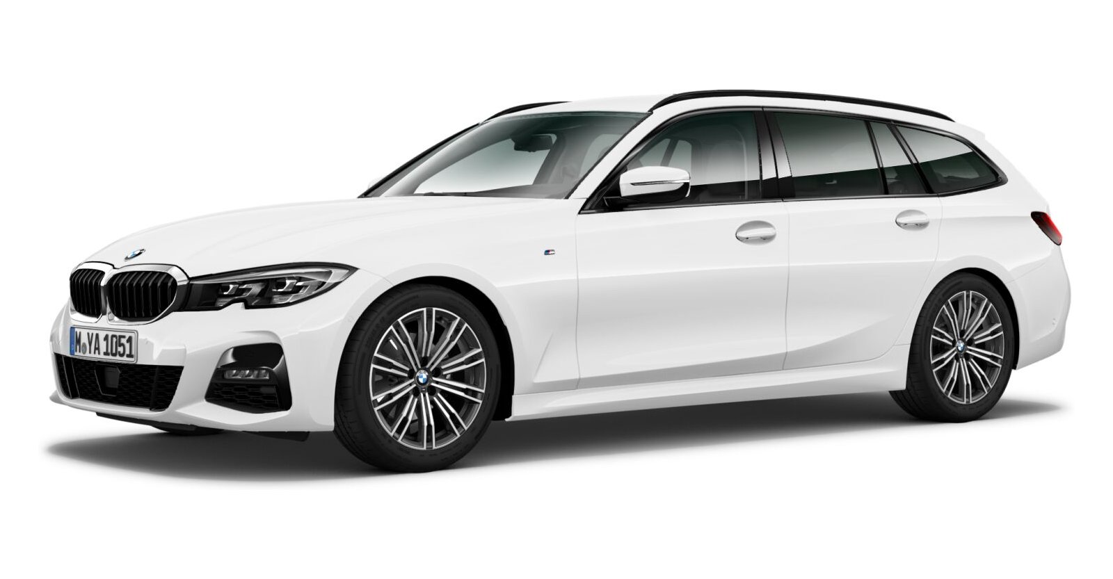 BMW 330d xDrive Touring in Weiß von vorne BMW 330d xDrive Touring in Weiß von vorne