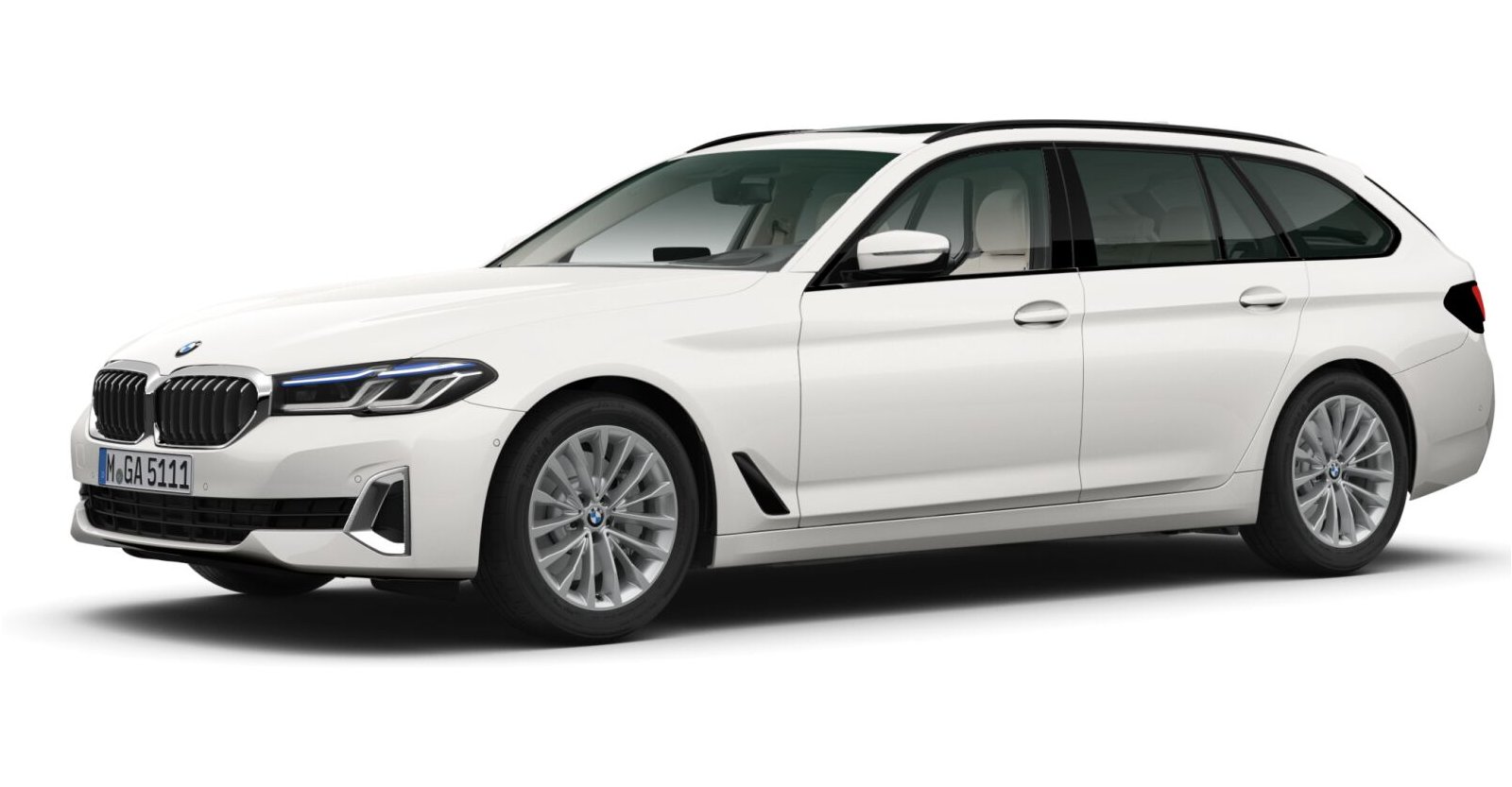 BMW BMW 5er in Weiß von vorne BMW BMW 5er in Weiß von vorne
