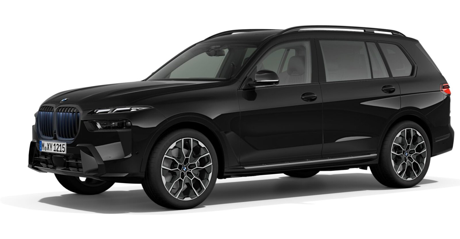 BMW X7 xDrive40i in Schwarz von vorne BMW X7 xDrive40i in Schwarz von vorne