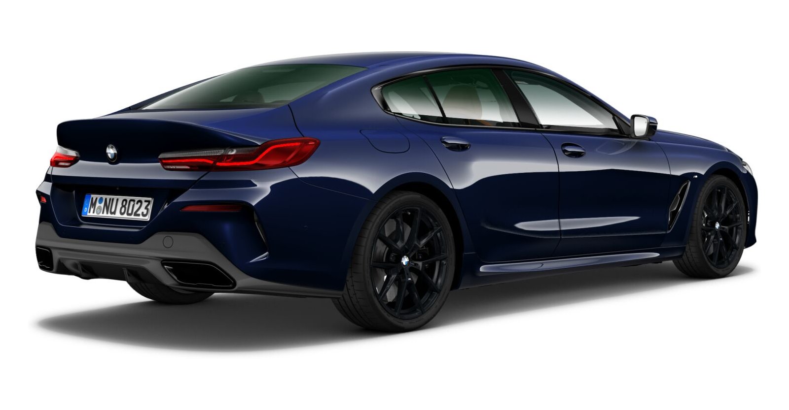 BMW BMW 8er in Blau von hinten BMW BMW 8er in Blau von hinten