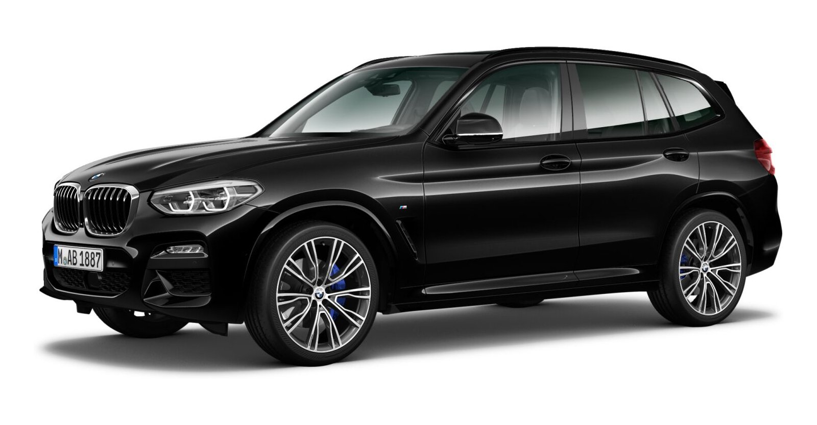 BMW X3 xDrive30d in Schwarz von vorne BMW X3 xDrive30d in Schwarz von vorne