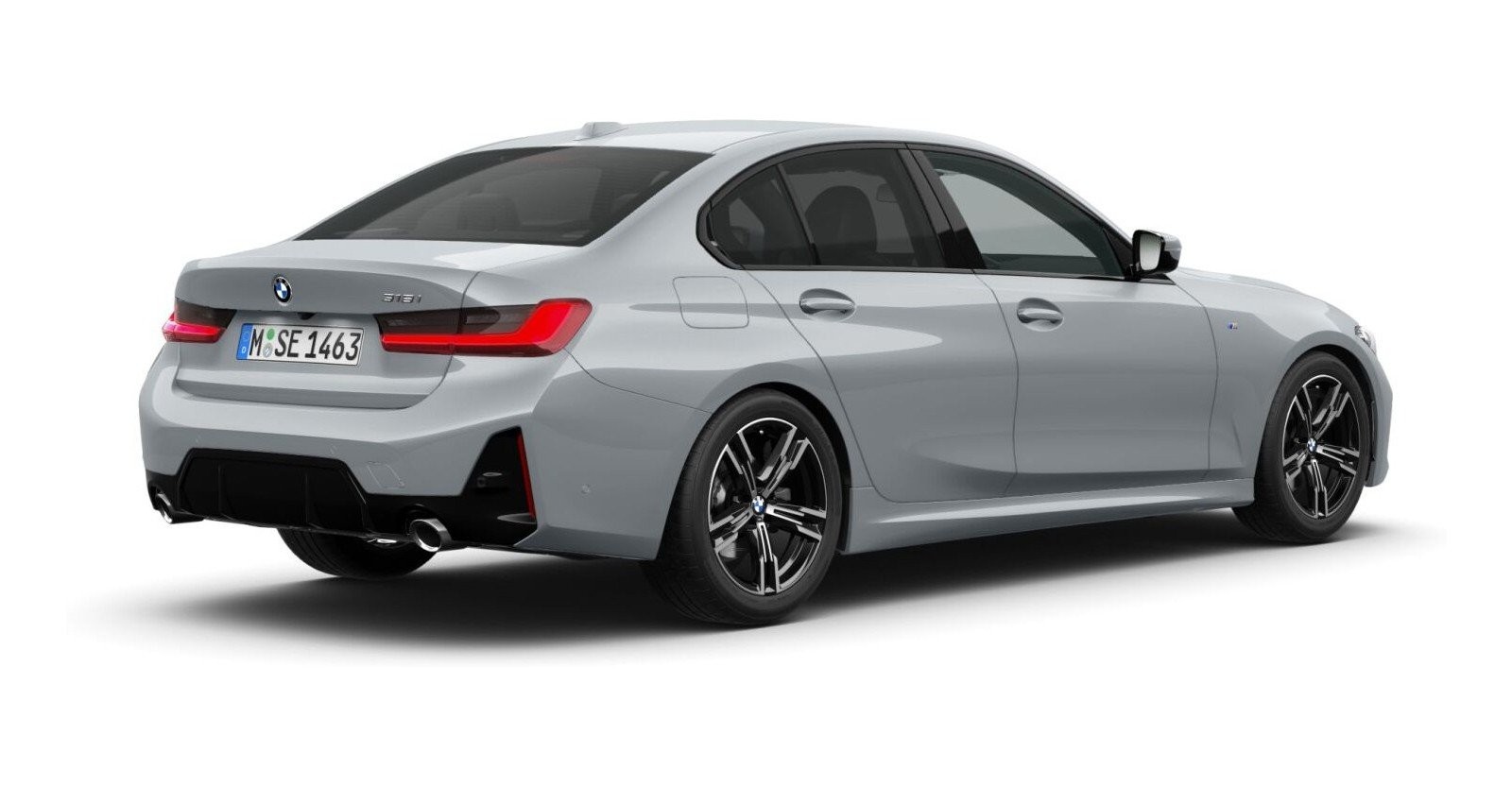 BMW BMW 3er in Grau von hinten BMW BMW 3er in Grau von hinten