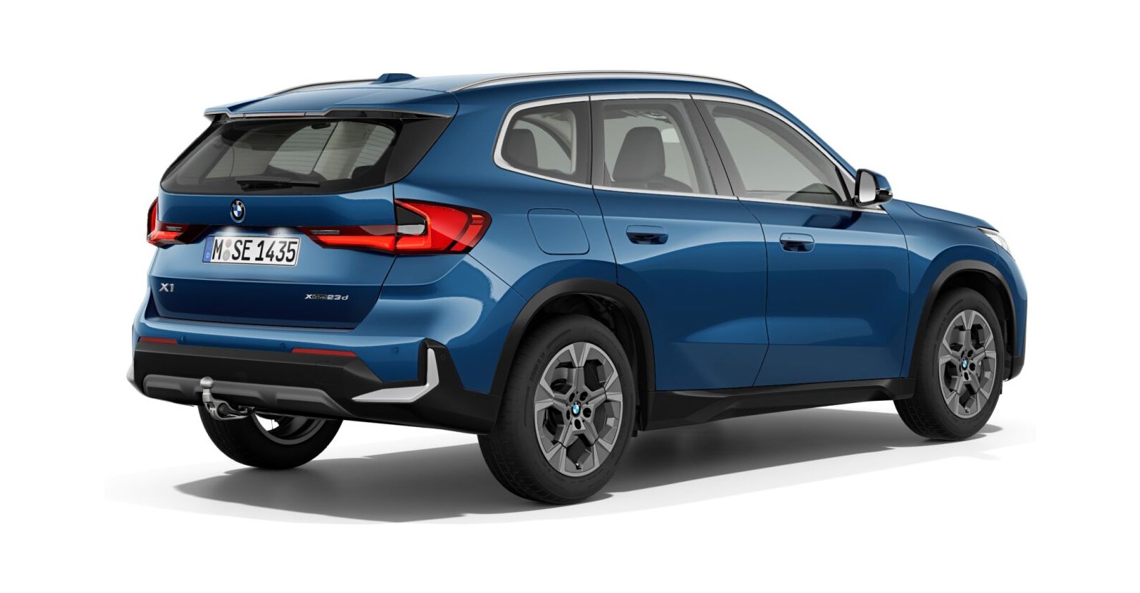 BMW BMW X in Blau von hinten BMW BMW X in Blau von hinten