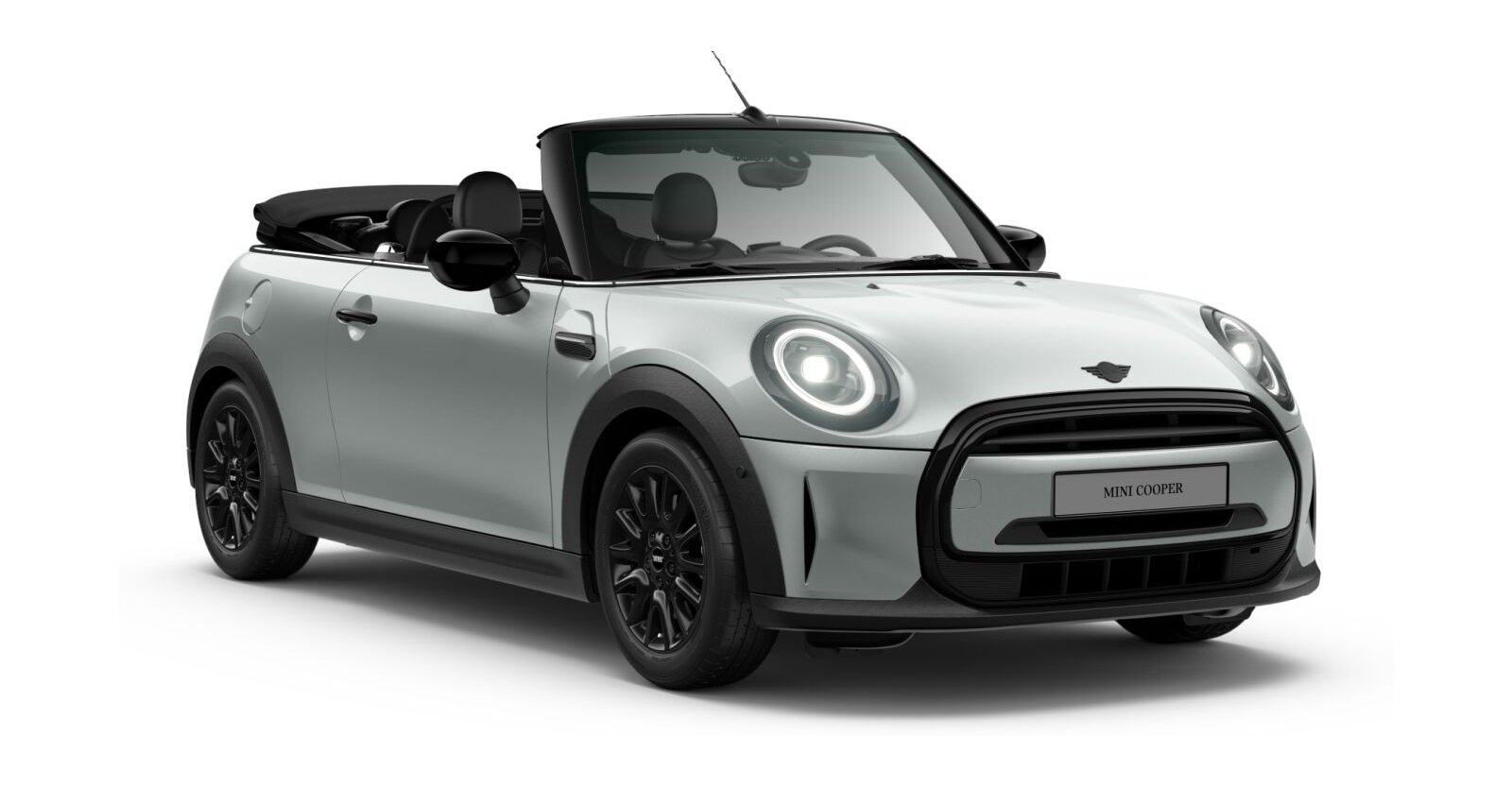 MINI Cooper Cabrio in Silber von vorne
