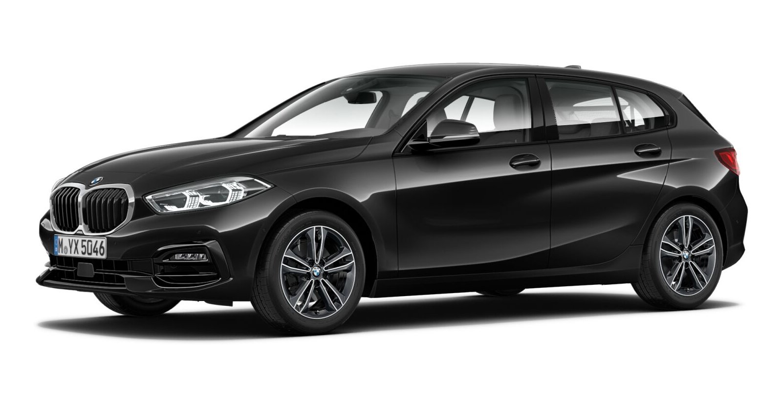 BMW BMW 1er in Schwarz von vorne BMW BMW 1er in Schwarz von vorne