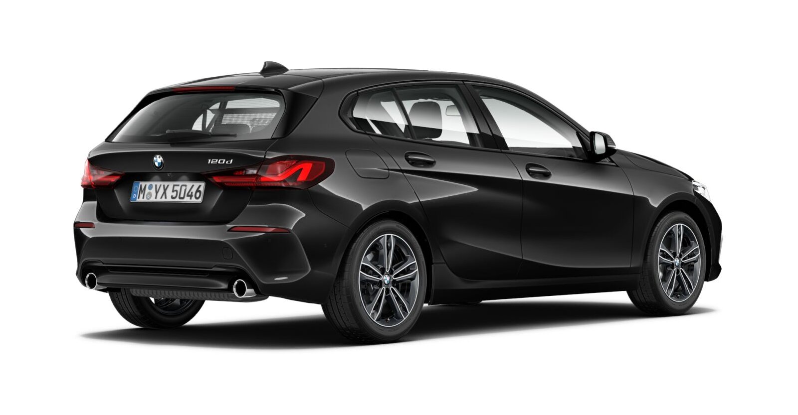 BMW BMW 1er in Schwarz von hinten BMW BMW 1er in Schwarz von hinten