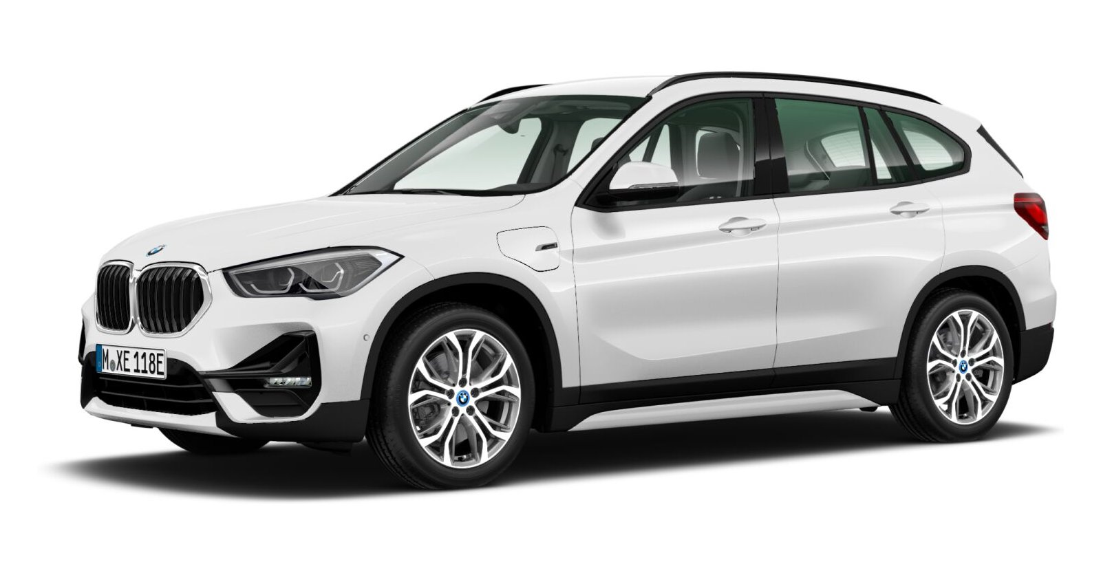 BMW X1 xDrive25e in Weiß von vorne BMW X1 xDrive25e in Weiß von vorne