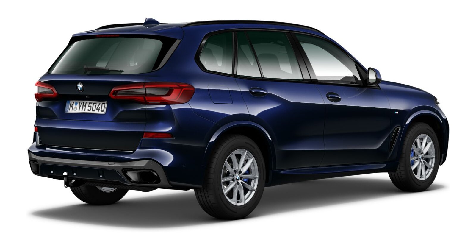BMW BMW X in Blau von hinten BMW BMW X in Blau von hinten