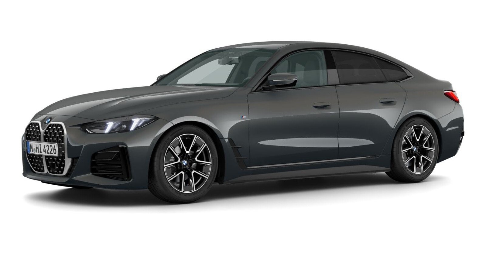 BMW 420i Gran Coupe in Grau von vorne