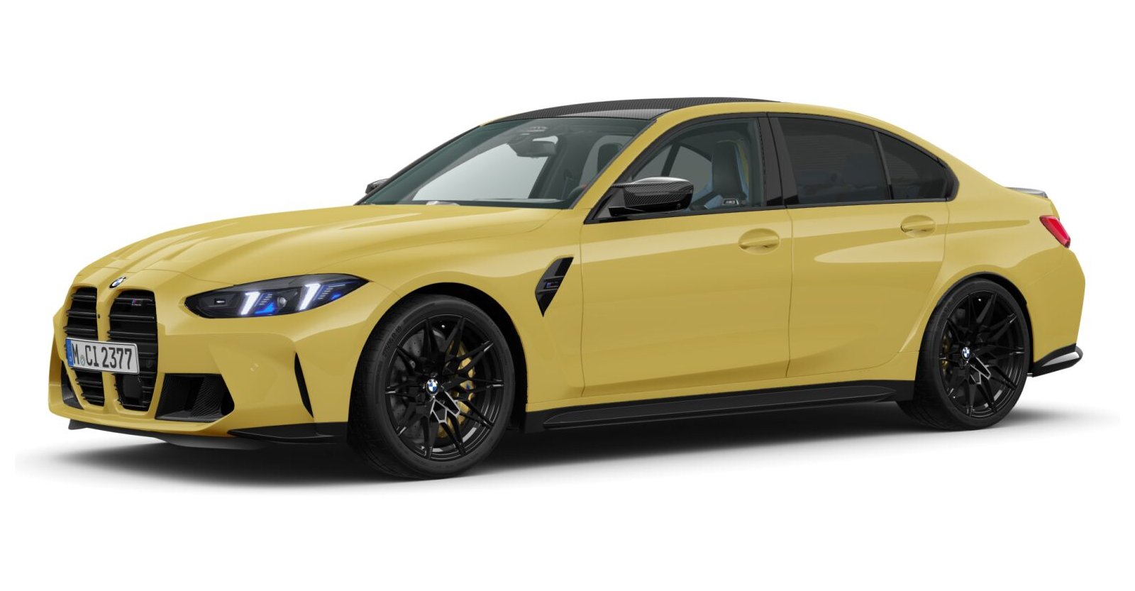BMW BMW M in Gelb von vorne BMW BMW M in Gelb von vorne