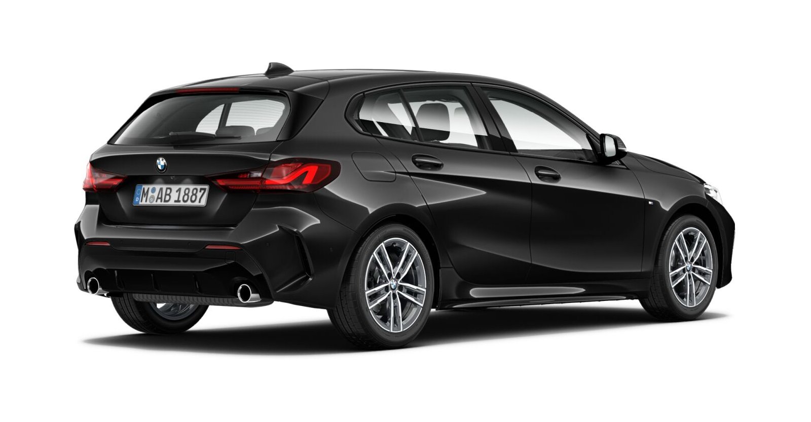 BMW BMW 1er in Schwarz von hinten BMW BMW 1er in Schwarz von hinten