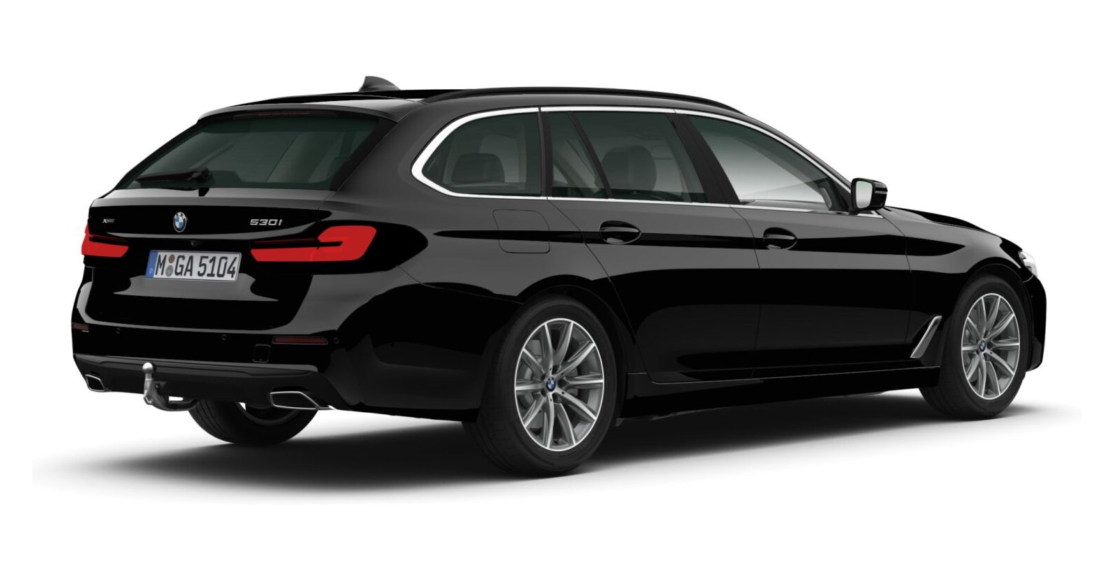 BMW BMW 5er in Schwarz von hinten BMW BMW 5er in Schwarz von hinten