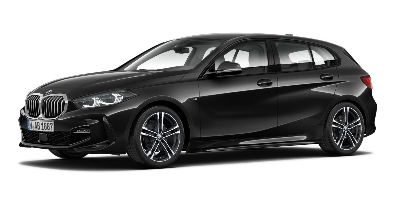 BMW BMW 1er in Schwarz von vorne