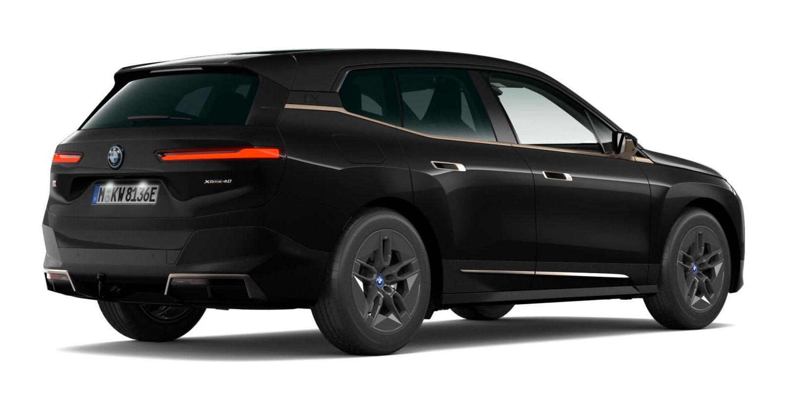 BMW BMW I in Schwarz von hinten