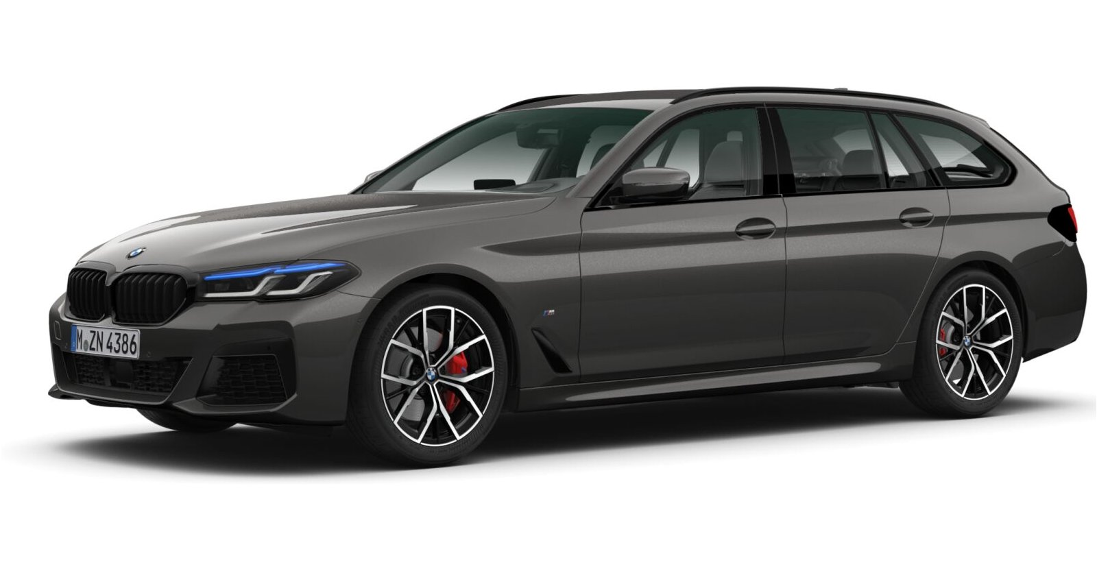 BMW 530d xDrive Touring in Grau von vorne BMW 530d xDrive Touring in Grau von vorne