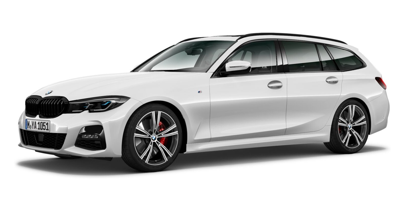 BMW BMW 3er in Weiß von vorne BMW BMW 3er in Weiß von vorne