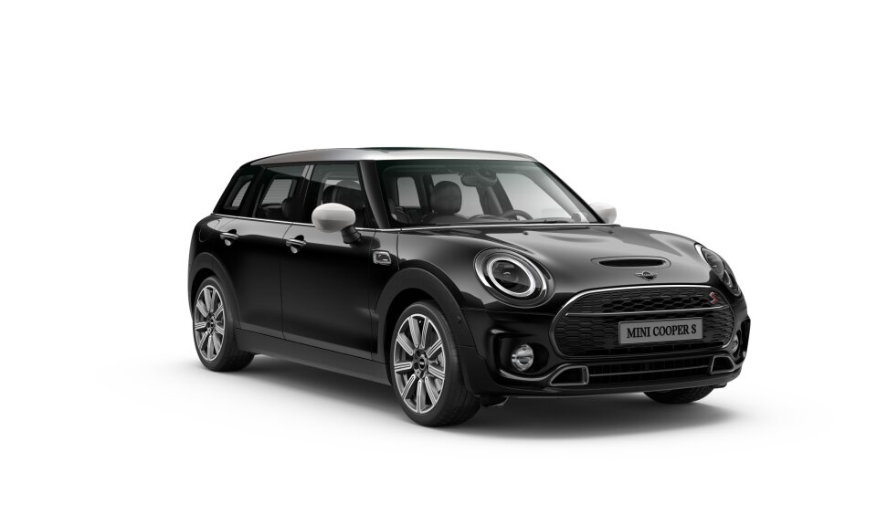 MINI Cooper S Clubman in Schwarz von vorne