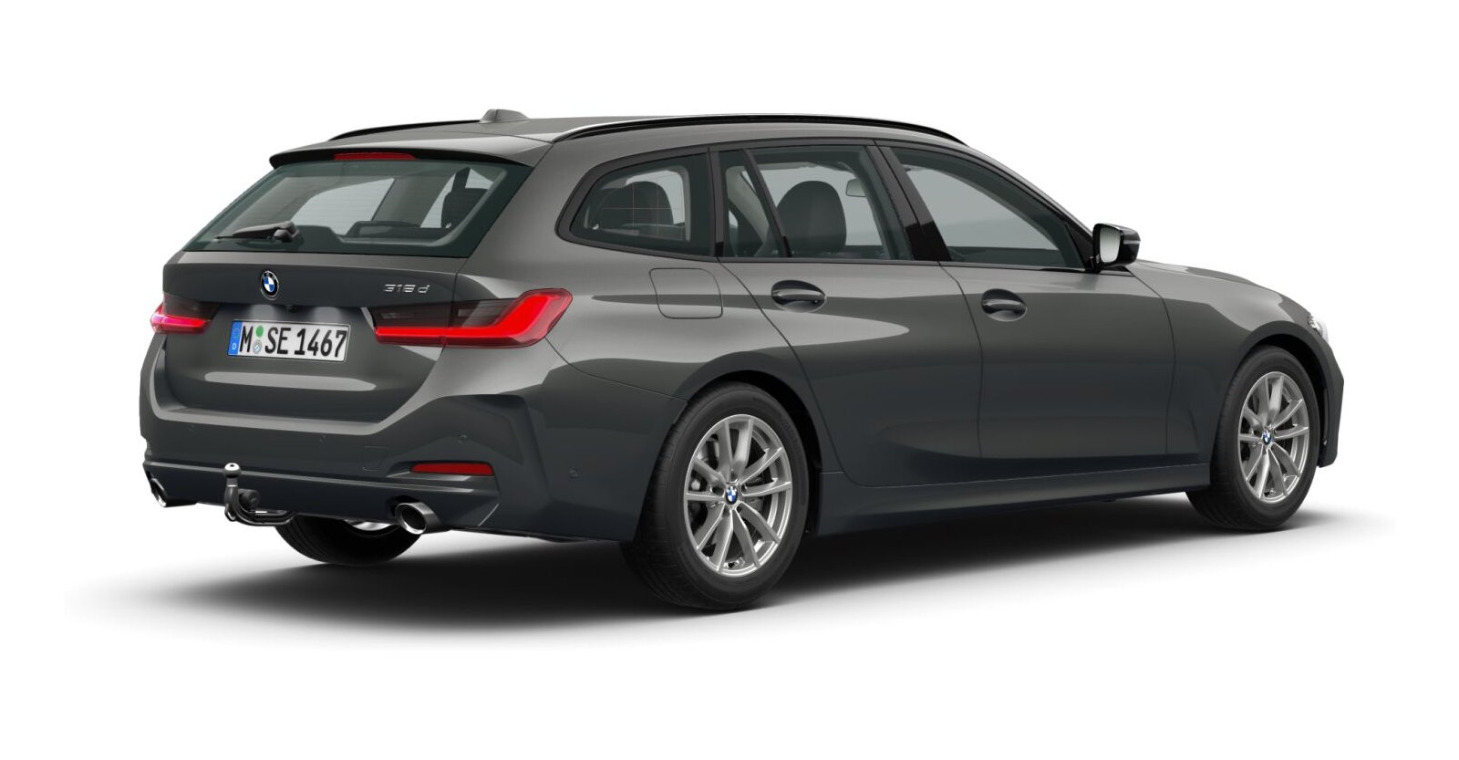 BMW BMW 3er in Grau von hinten BMW BMW 3er in Grau von hinten