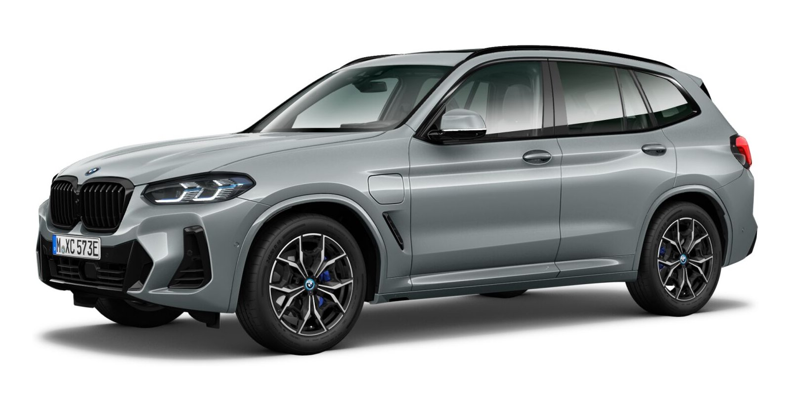 BMW X3 xDrive 30e in Grau von vorne BMW X3 xDrive 30e in Grau von vorne