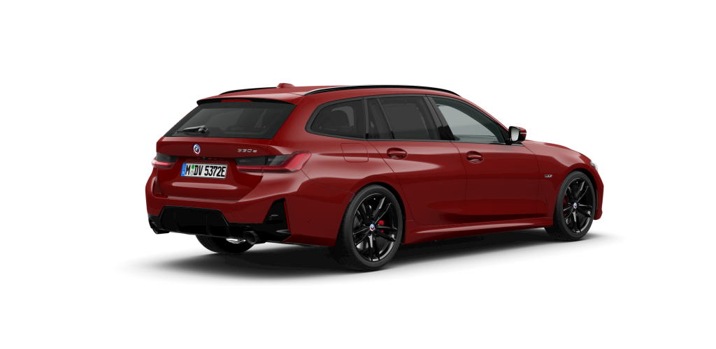 BMW BMW 3er in Rot von hinten BMW BMW 3er in Rot von hinten