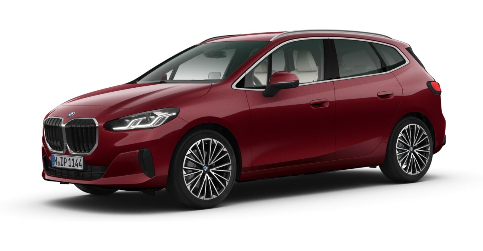 BMW 218i Active Tourer in Rot von vorne BMW 218i Active Tourer in Rot von vorne