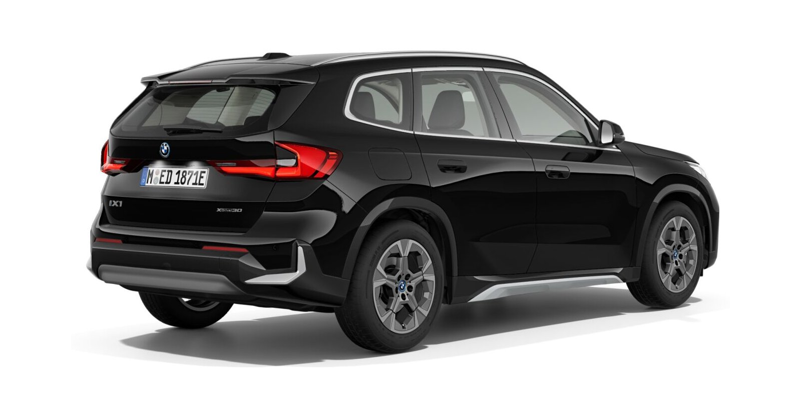 BMW BMW I in Schwarz von hinten BMW BMW I in Schwarz von hinten