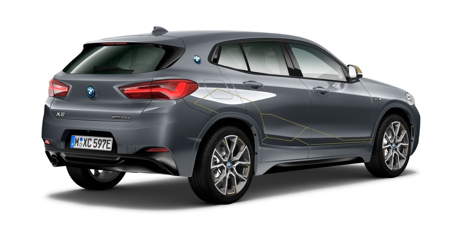 BMW BMW X in Grau von hinten BMW BMW X in Grau von hinten