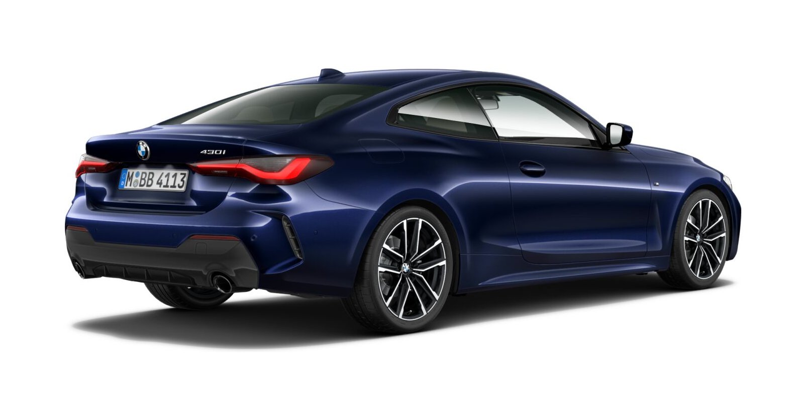 BMW BMW 4er in Blau von hinten BMW BMW 4er in Blau von hinten