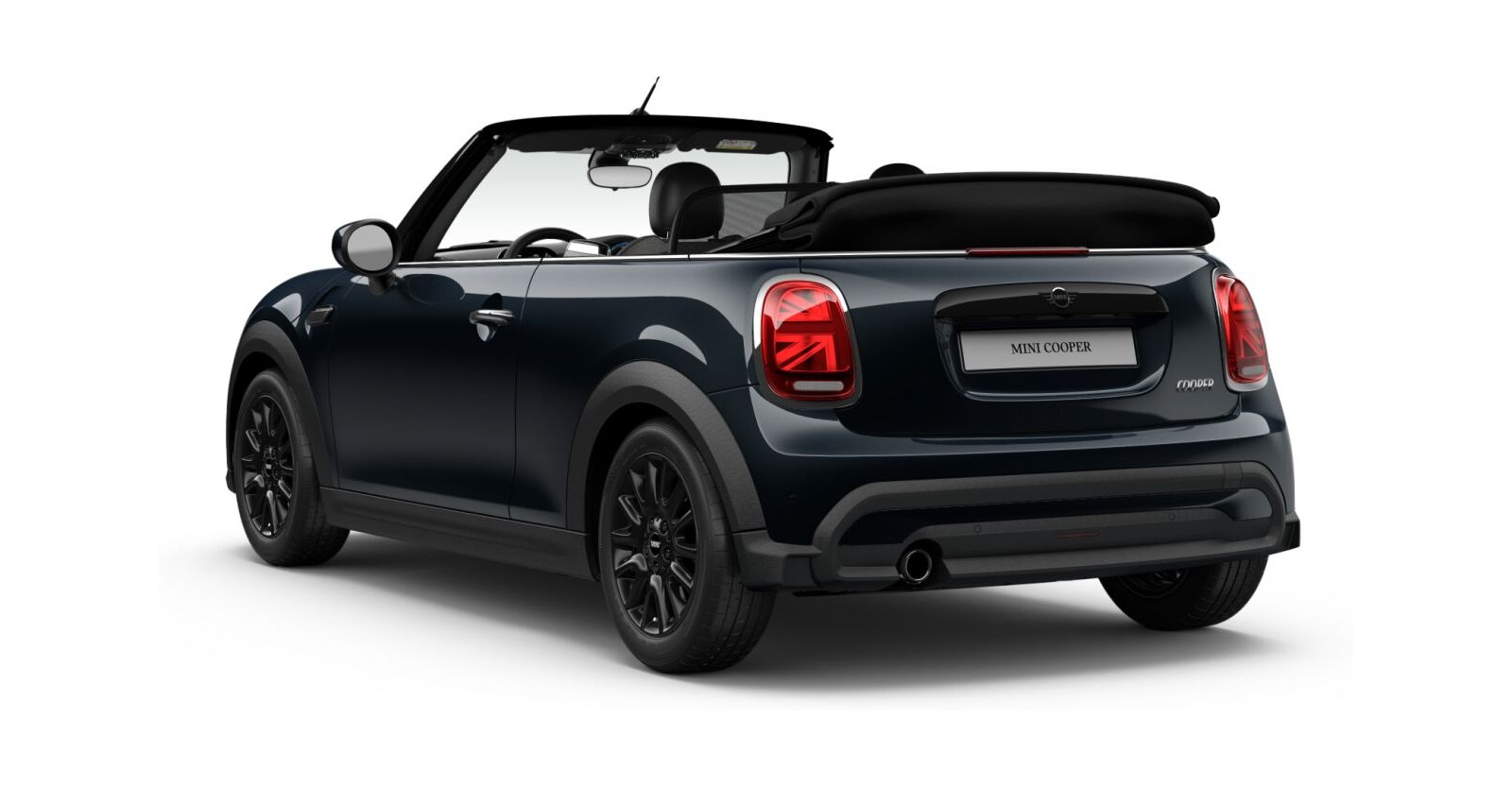 MINI MINI Cabrio in Schwarz von hinten MINI MINI Cabrio in Schwarz von hinten