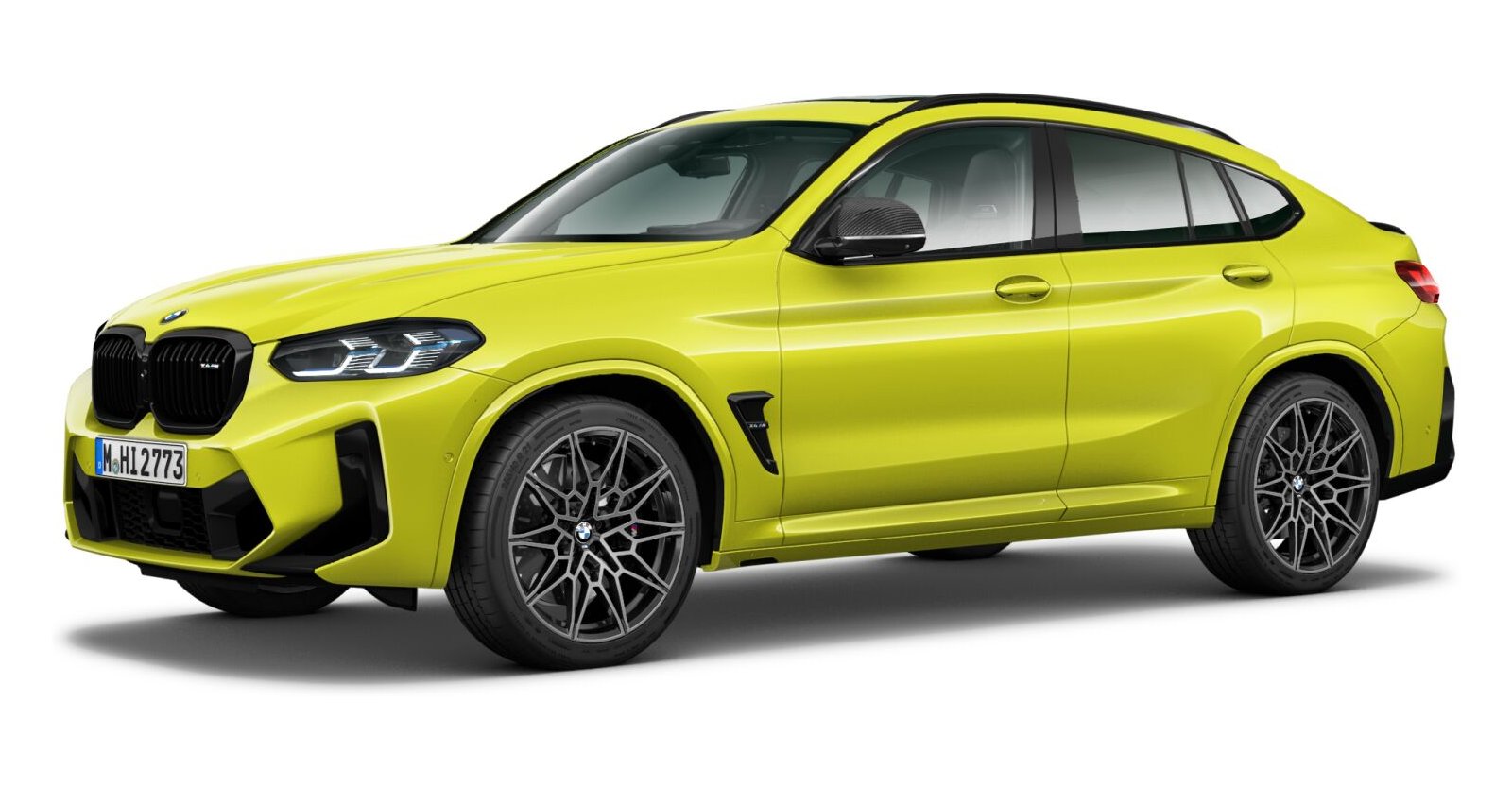BMW X4 M Competition in Gelb von vorne BMW X4 M Competition in Gelb von vorne