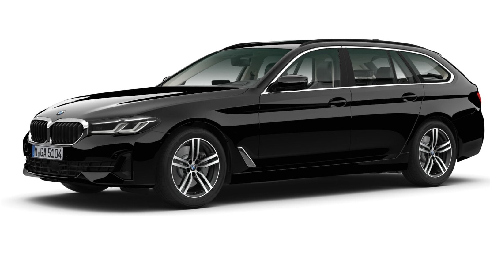 BMW BMW 5er in Schwarz von vorne BMW BMW 5er in Schwarz von vorne