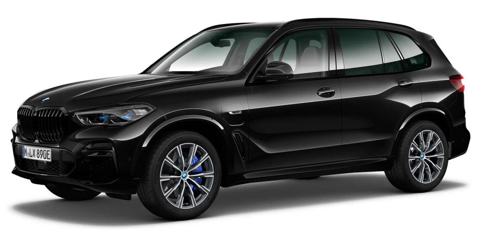 BMW X5 xDrive45e in Schwarz von vorne BMW X5 xDrive45e in Schwarz von vorne