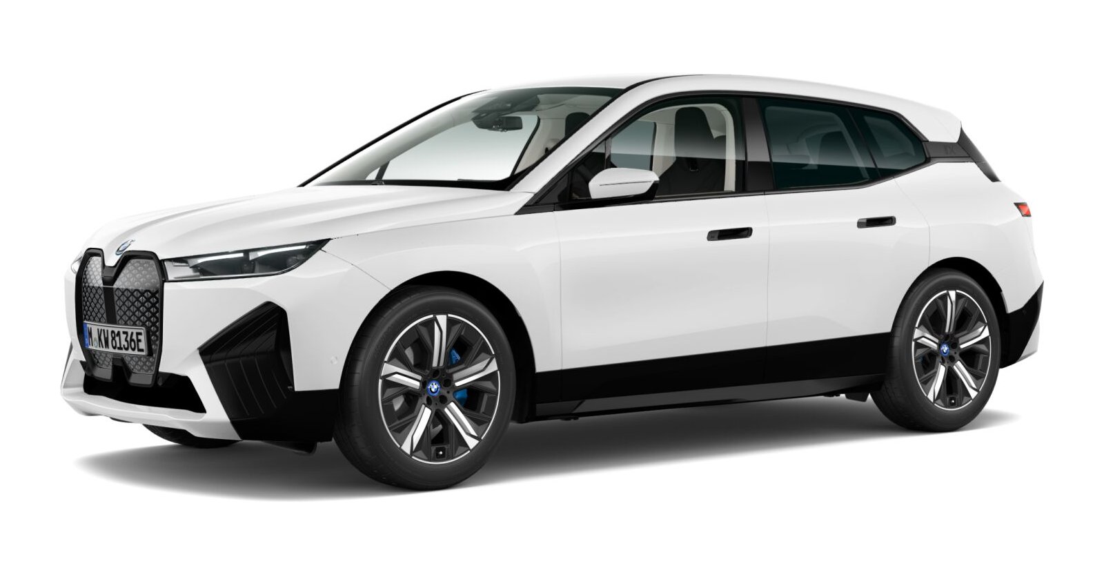 BMW iX xDrive40 in Weiß von vorne BMW iX xDrive40 in Weiß von vorne