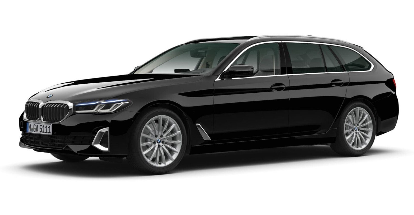 BMW BMW 5er in Schwarz von vorne BMW BMW 5er in Schwarz von vorne