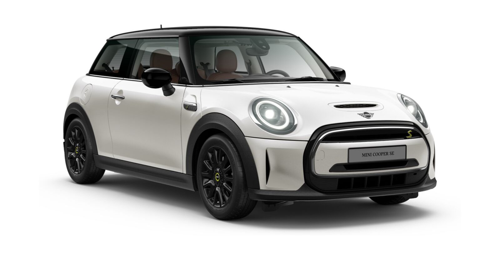 MINI Cooper SE in Weiß von vorne MINI Cooper SE in Weiß von vorne