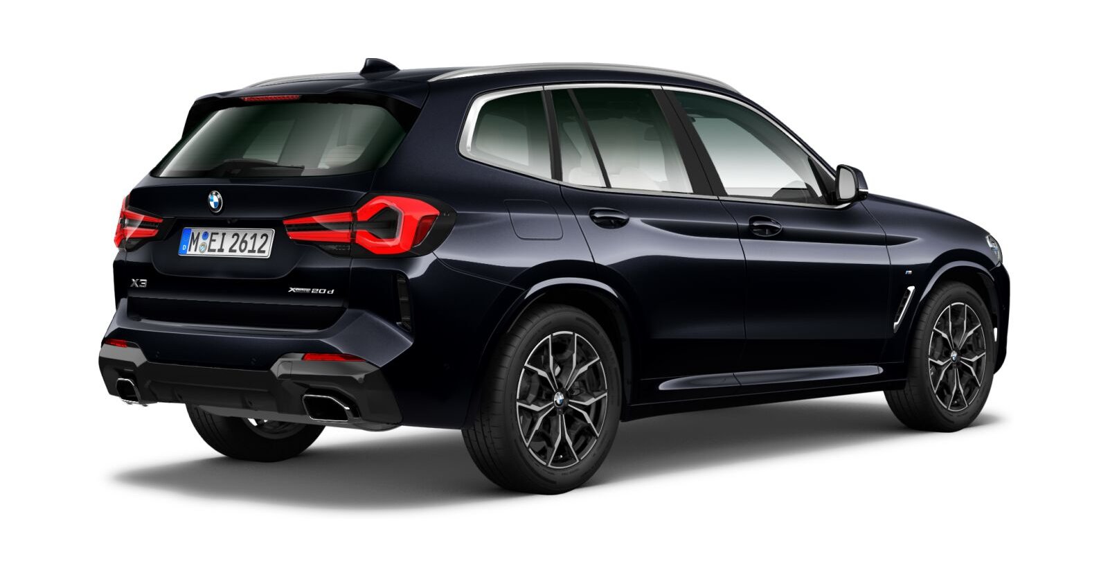 BMW BMW X in Schwarz von hinten