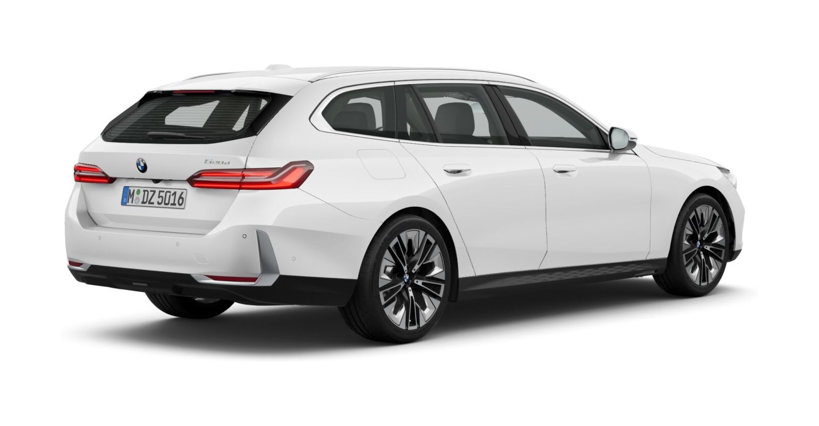 BMW BMW 5er in Weiß von hinten BMW BMW 5er in Weiß von hinten