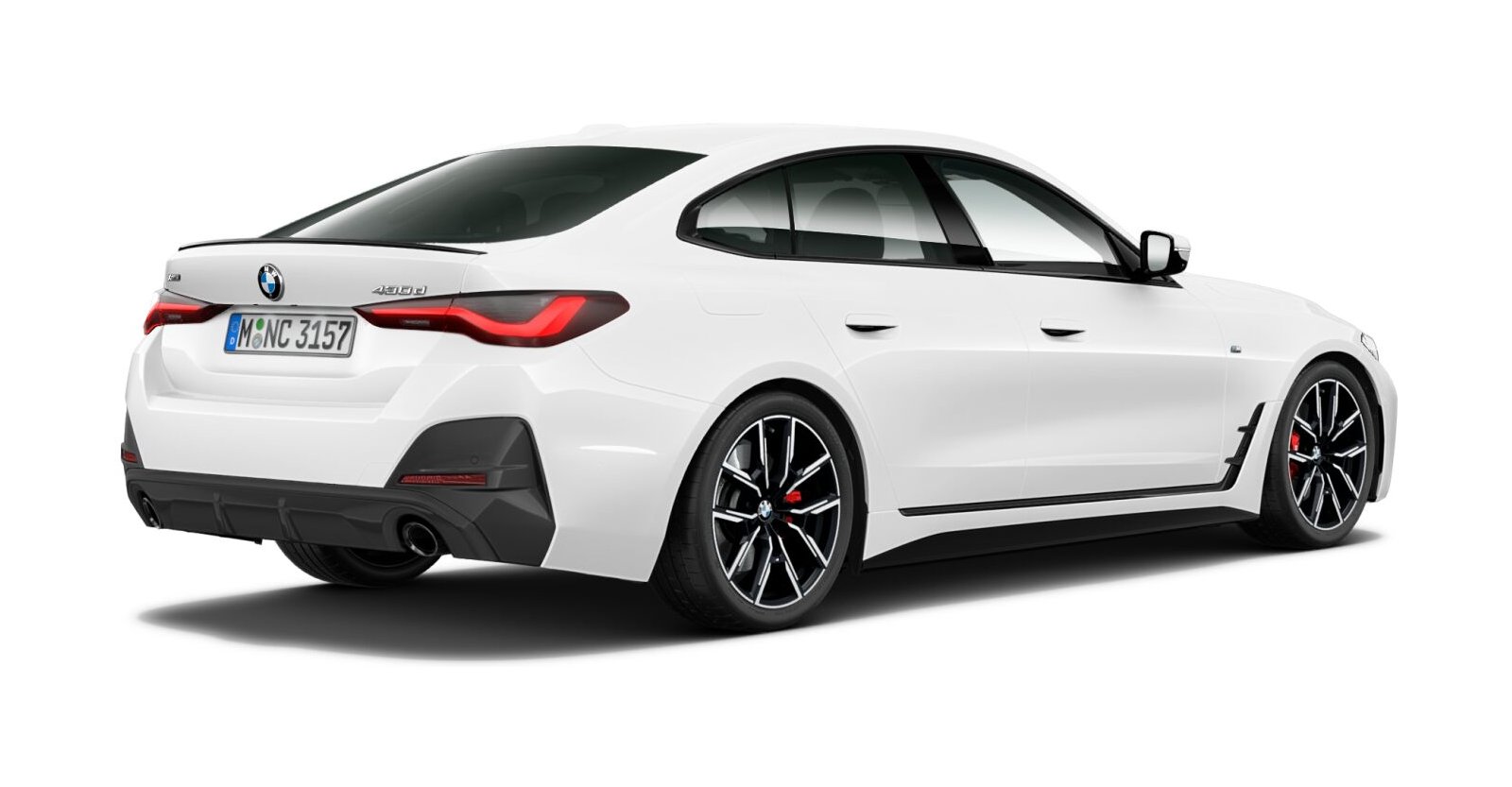 BMW BMW 4er in Weiß von hinten BMW BMW 4er in Weiß von hinten