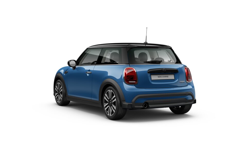 MINI MINI 3-Türer in Blau von hinten MINI MINI 3-Türer in Blau von hinten