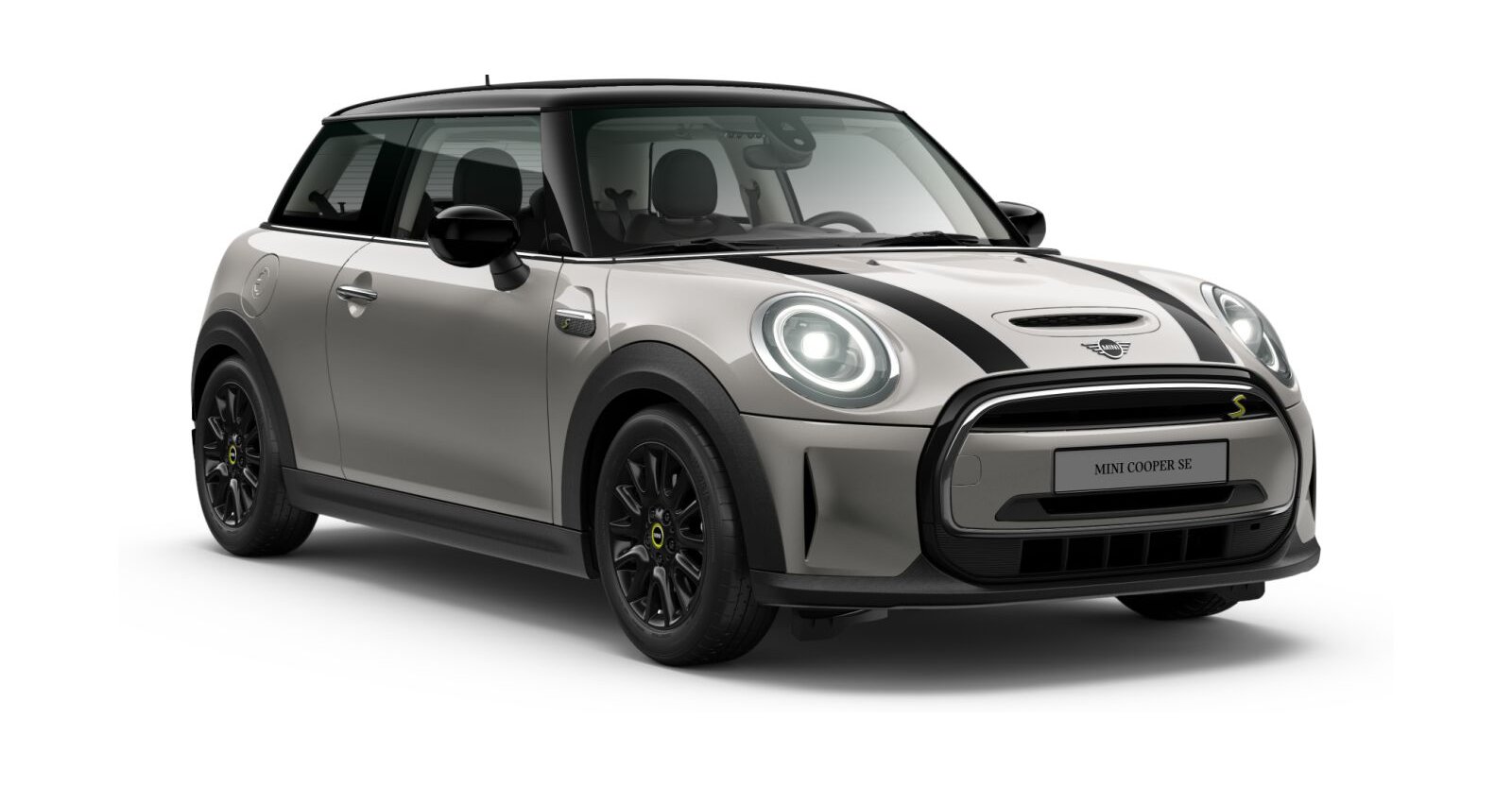 MINI Cooper SE in Silber von vorne MINI Cooper SE in Silber von vorne