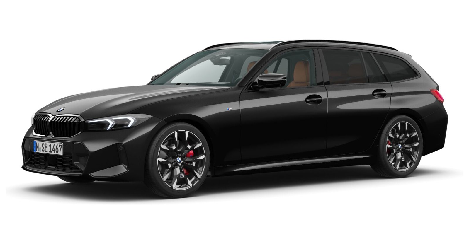 BMW BMW 3er in Schwarz von vorne BMW BMW 3er in Schwarz von vorne