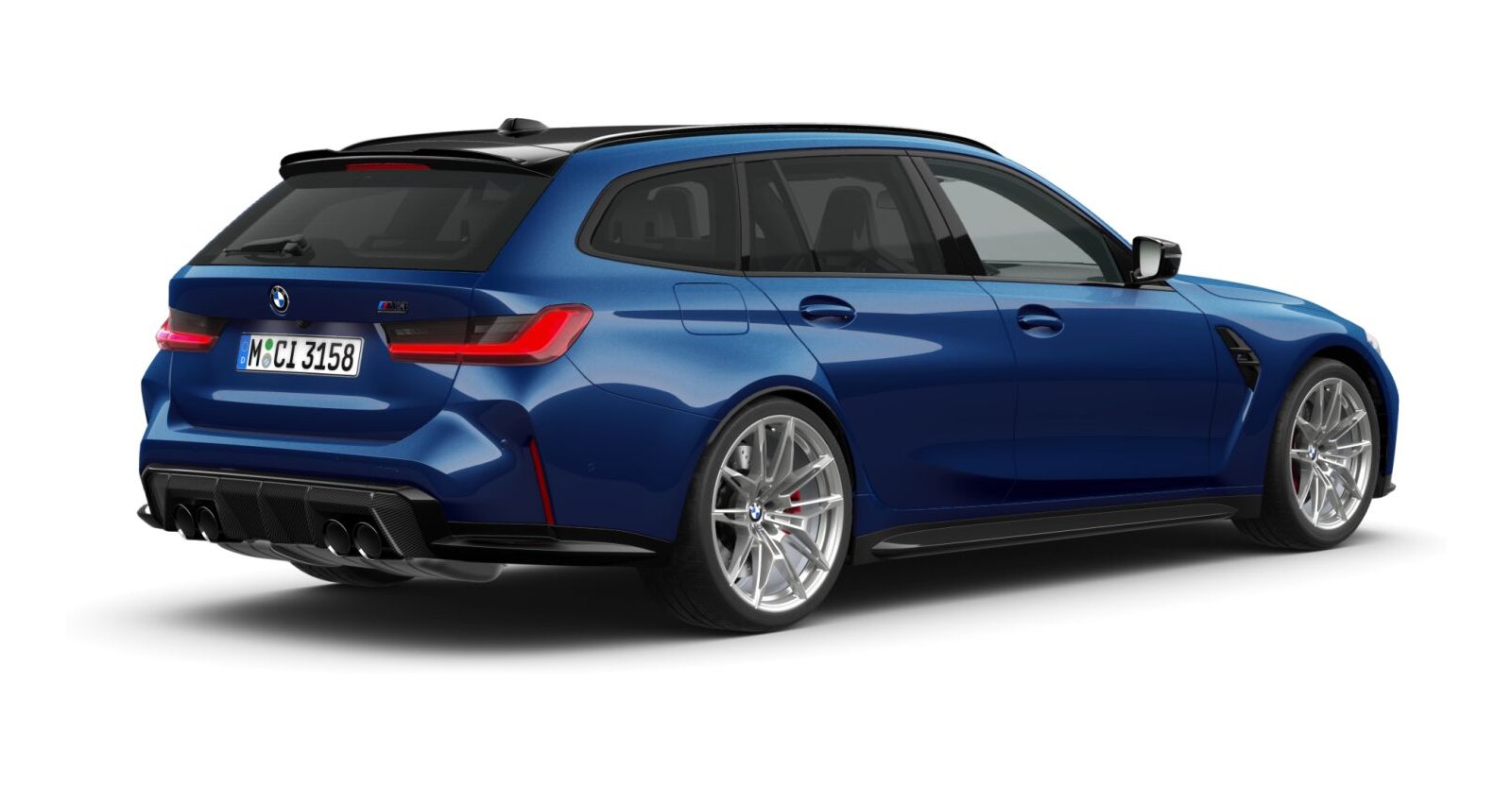 BMW BMW M in Blau von hinten