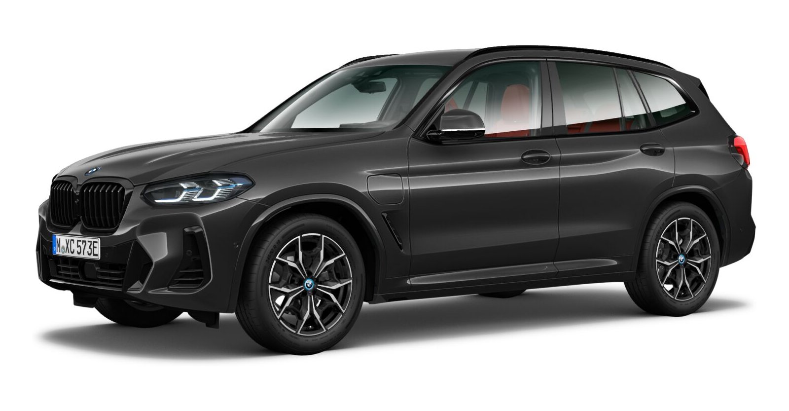 BMW X3 xDrive 30e in Grau von vorne