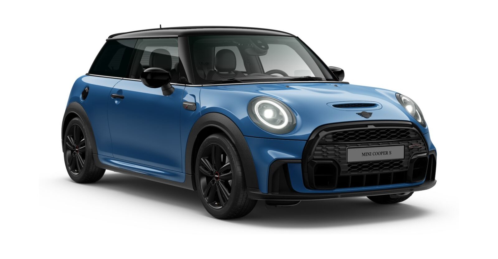 MINI Cooper S 3-Türer in Blau von vorne MINI Cooper S 3-Türer in Blau von vorne