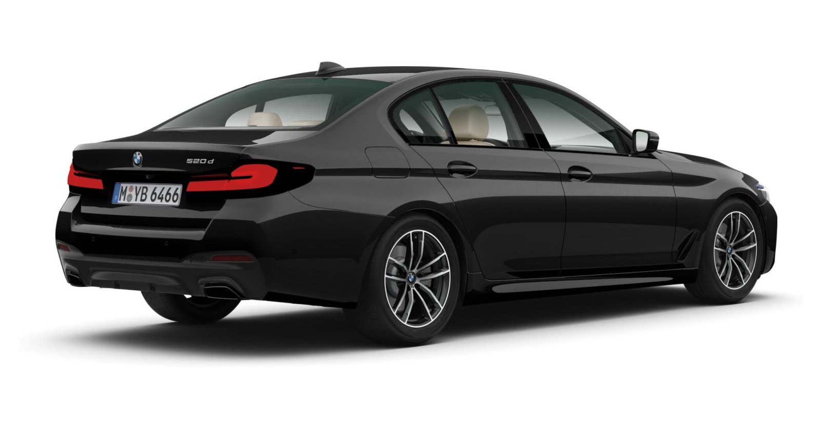 BMW BMW 5er in Schwarz von hinten BMW BMW 5er in Schwarz von hinten