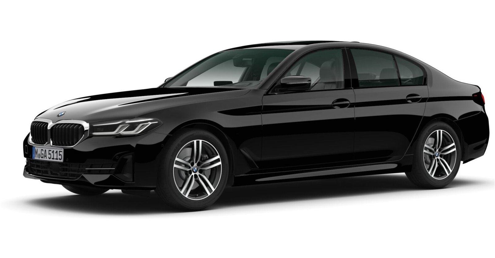 BMW BMW 5er in Schwarz von vorne BMW BMW 5er in Schwarz von vorne