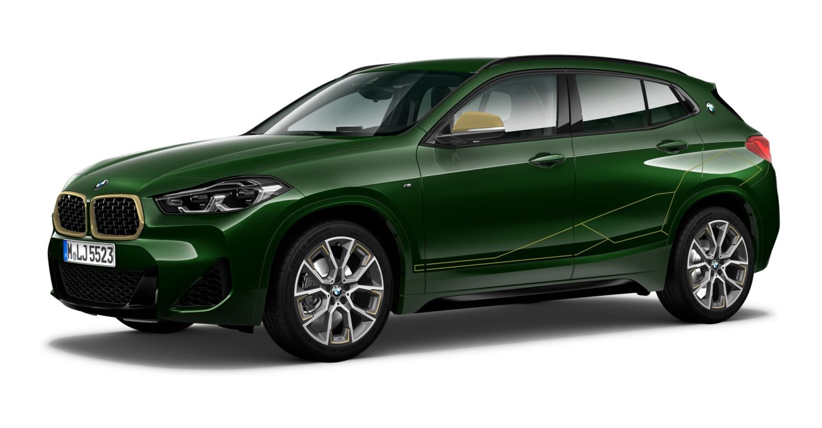 BMW X2 xDrive18d in Grün von vorne BMW X2 xDrive18d in Grün von vorne